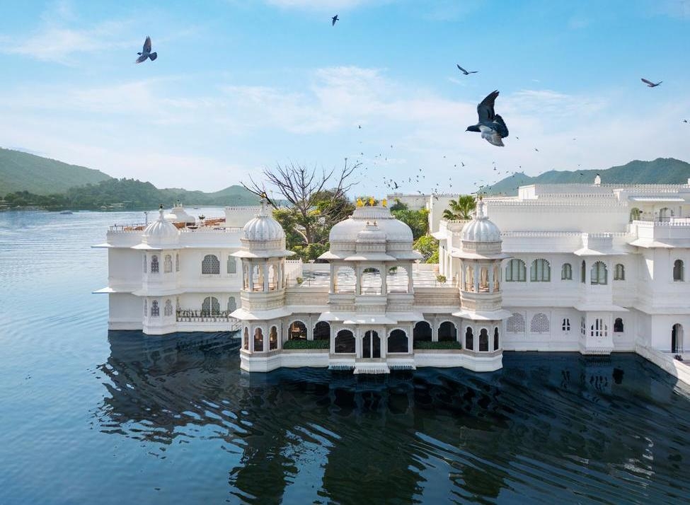 The regal-like exterior of the Taj Lake Palace.
