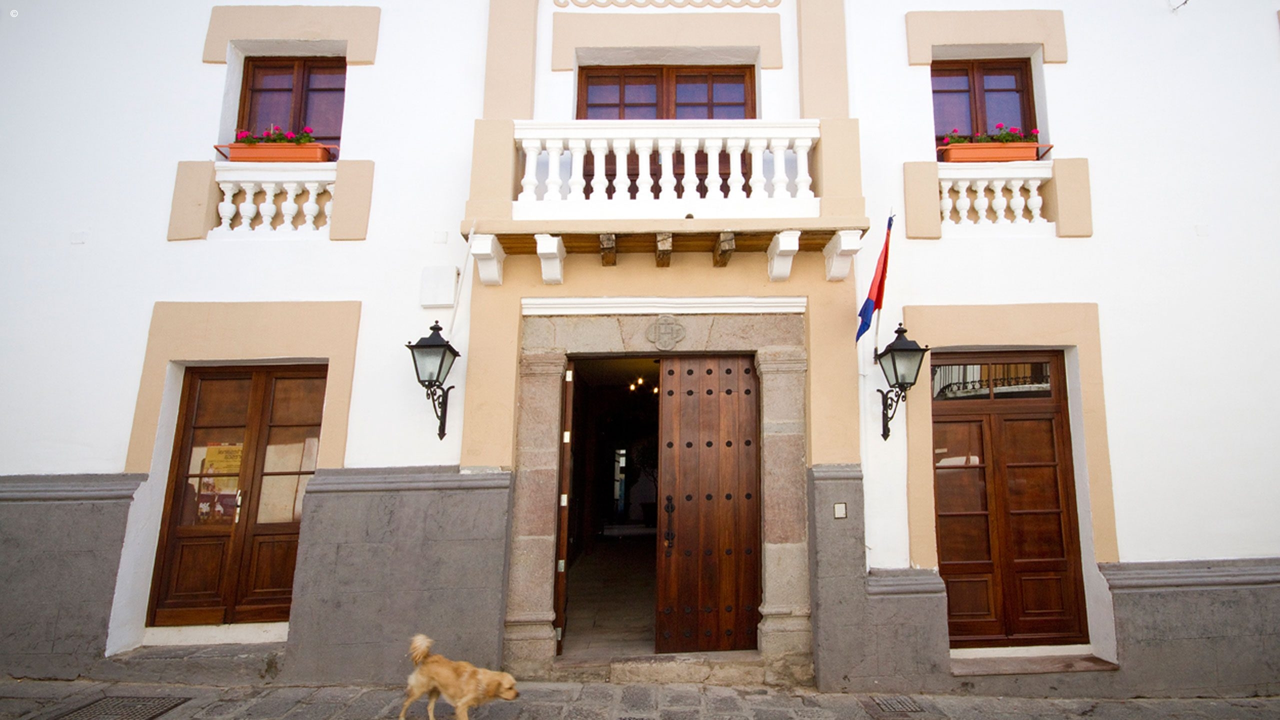 Front entrance to La Casona de La Ronda, Quito, Ecuador