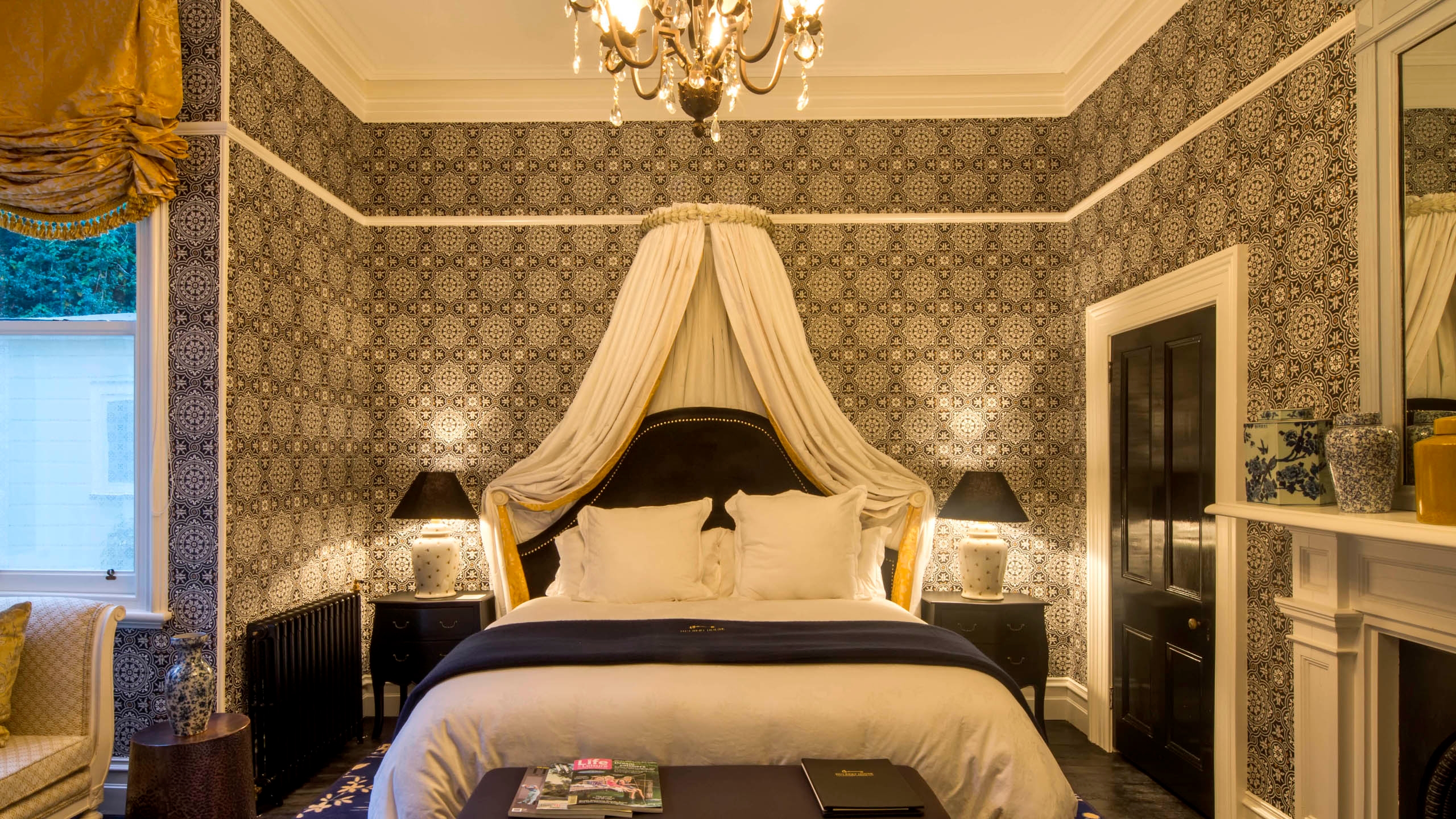 Hulbert House bedroom interior, Queenstown, New Zealand