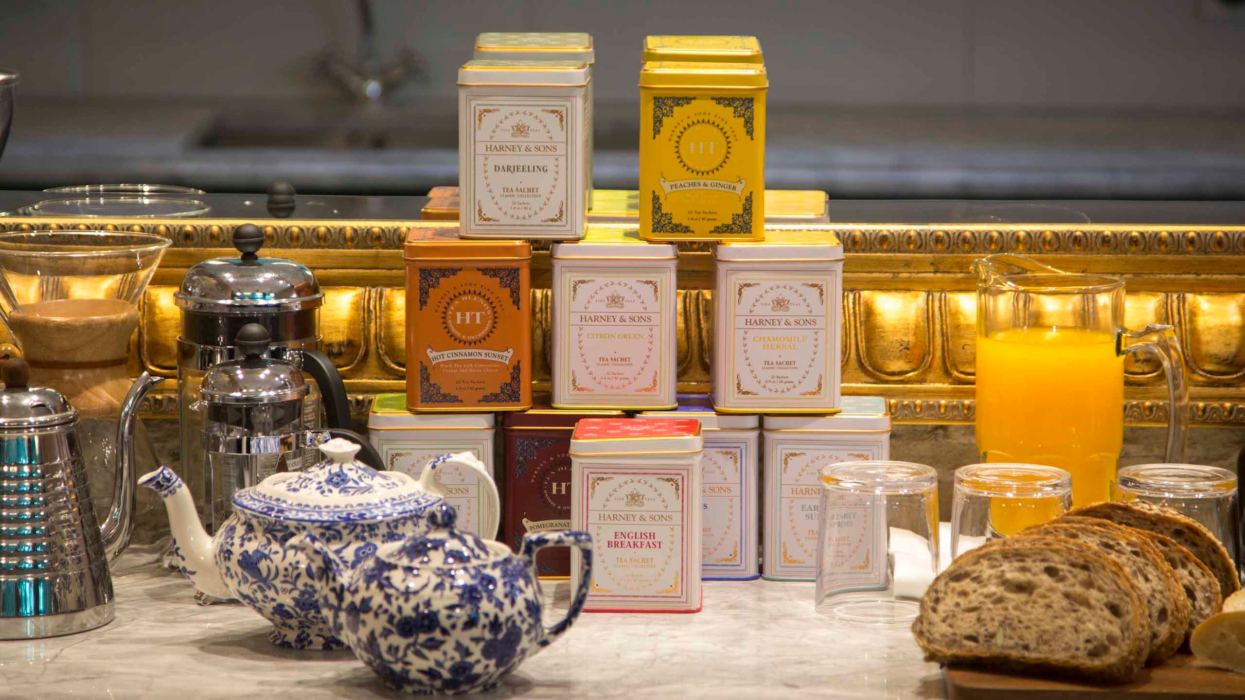 Breakfast laid out at Hulbert House, Queenstown, New Zealand