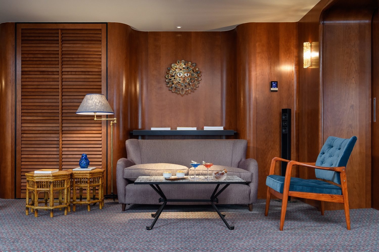 Lounge area in the mezzanine at Bairro Alto hotel in Lisbon
