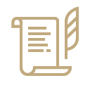 Jacada Travel History icon in gold line art work