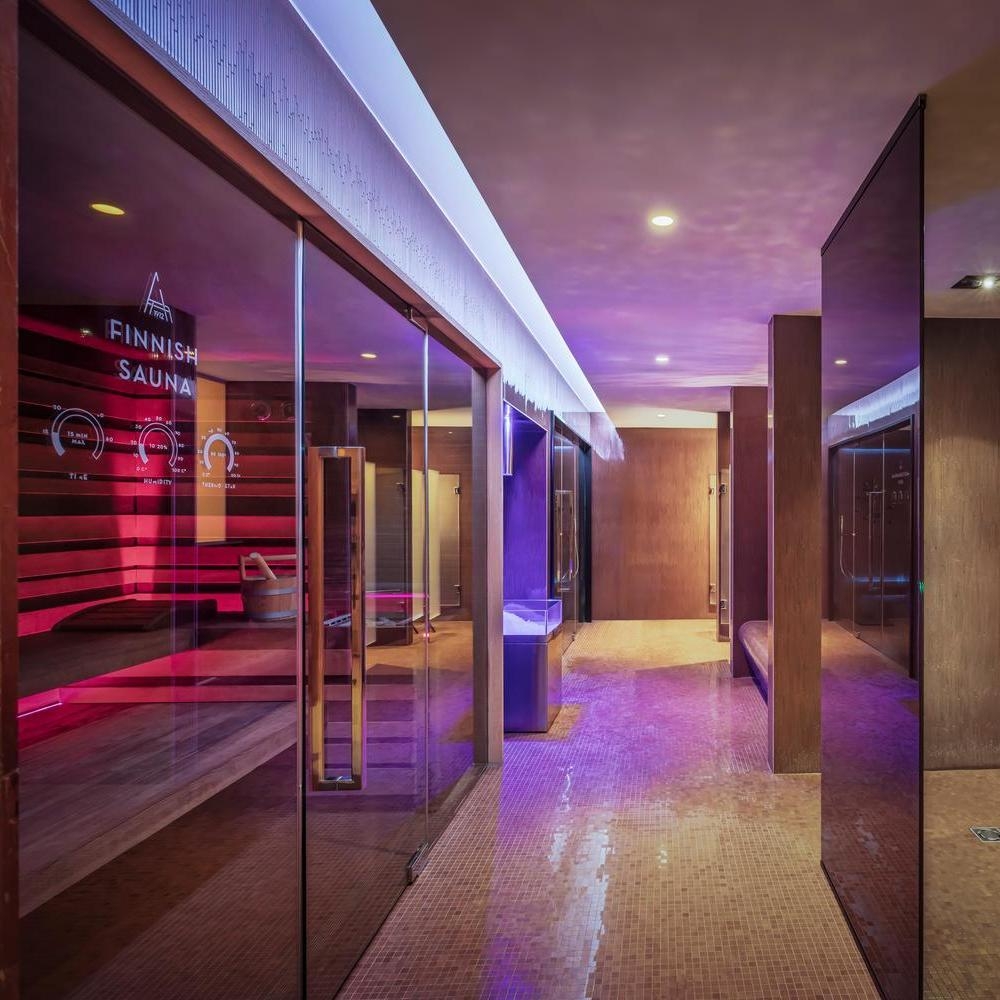 Inside the spa with Finnish sauna at Boutique Hotel Alhambra in Croatia