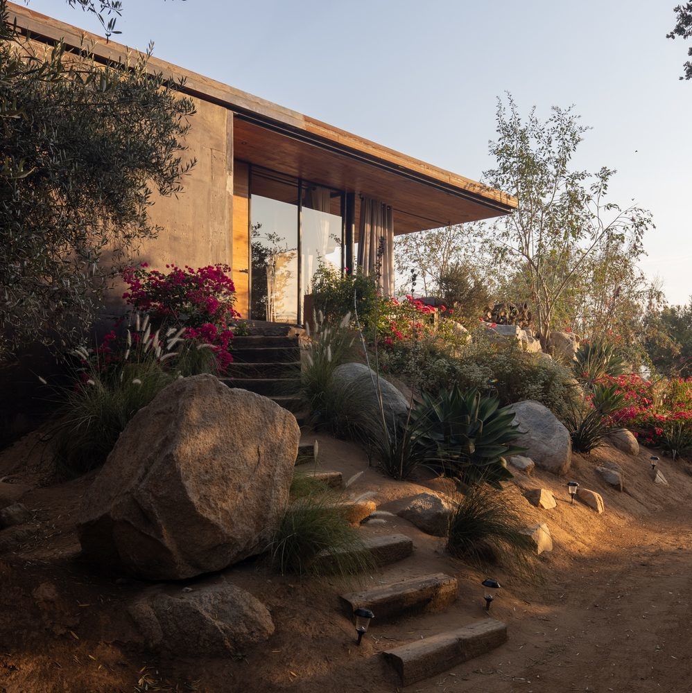 The outside of one of the suites at Casa Ocho, Valle de Guadalupe