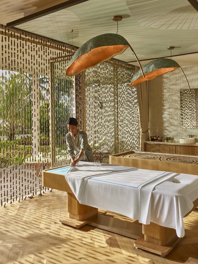 The spa at Waldorf Astoria Seychelles Platte Island.