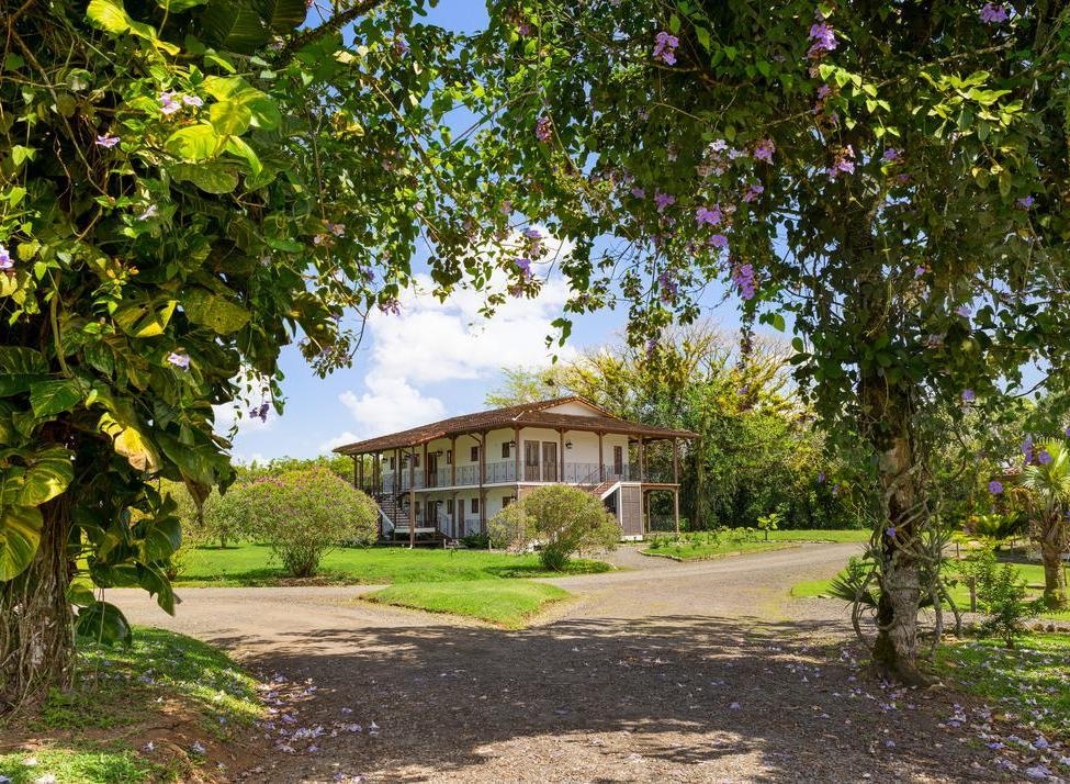 Exterior shot of accommodation in El Lugar, Costa Rica.