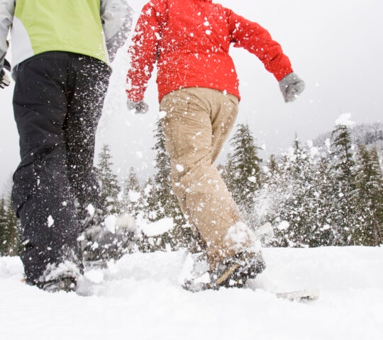 snowshoeing