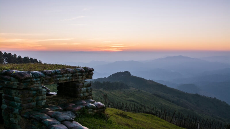 border hill, Doi Chang Mub, Chiangrai, Thailand