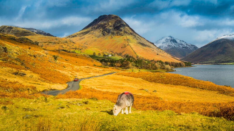 Lake District Wast Water Yewbarrow Great Gable mountain fells panorama