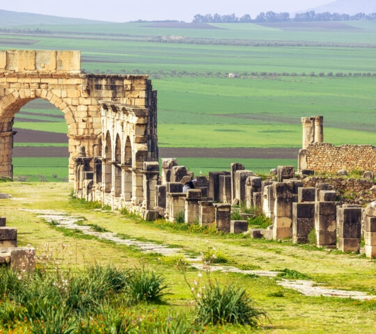Ruins of the roman city of Volubilis near Meknes