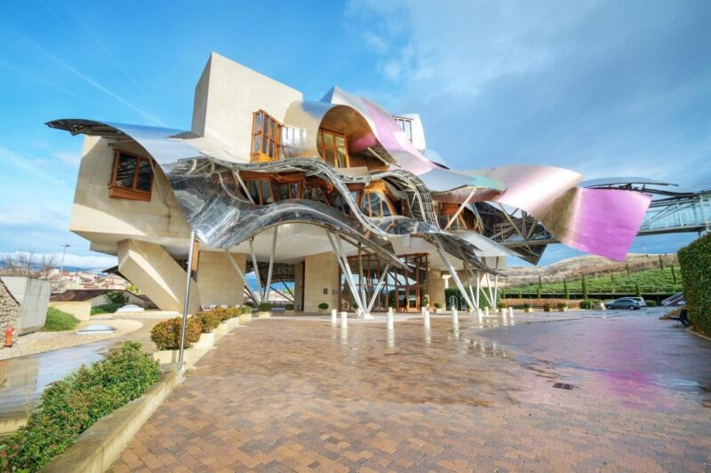 Winery of Marques de Riscal on January 10, 2014 in Elciego, Basque Country, Spain