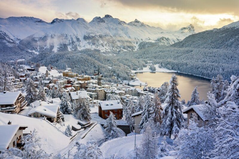 winter in St. Moritz Switzerland
