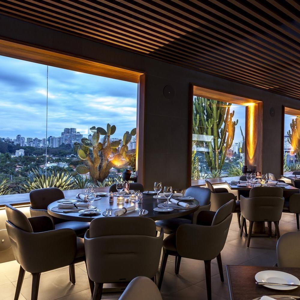 Restaurant with views over Sao Paulo at Hotel Unique