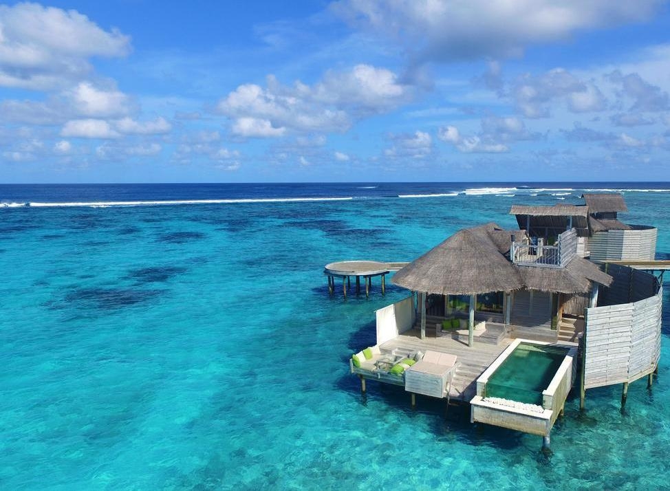An overwater villa at Six Senses Laamu