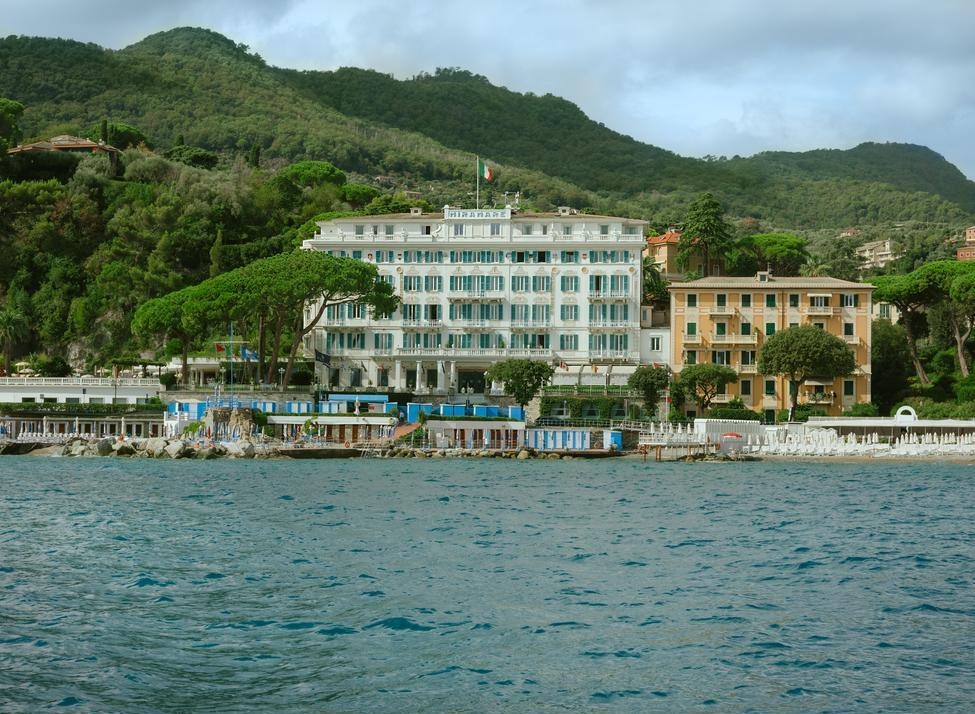 View of Grand Hotel Miramare from the lake