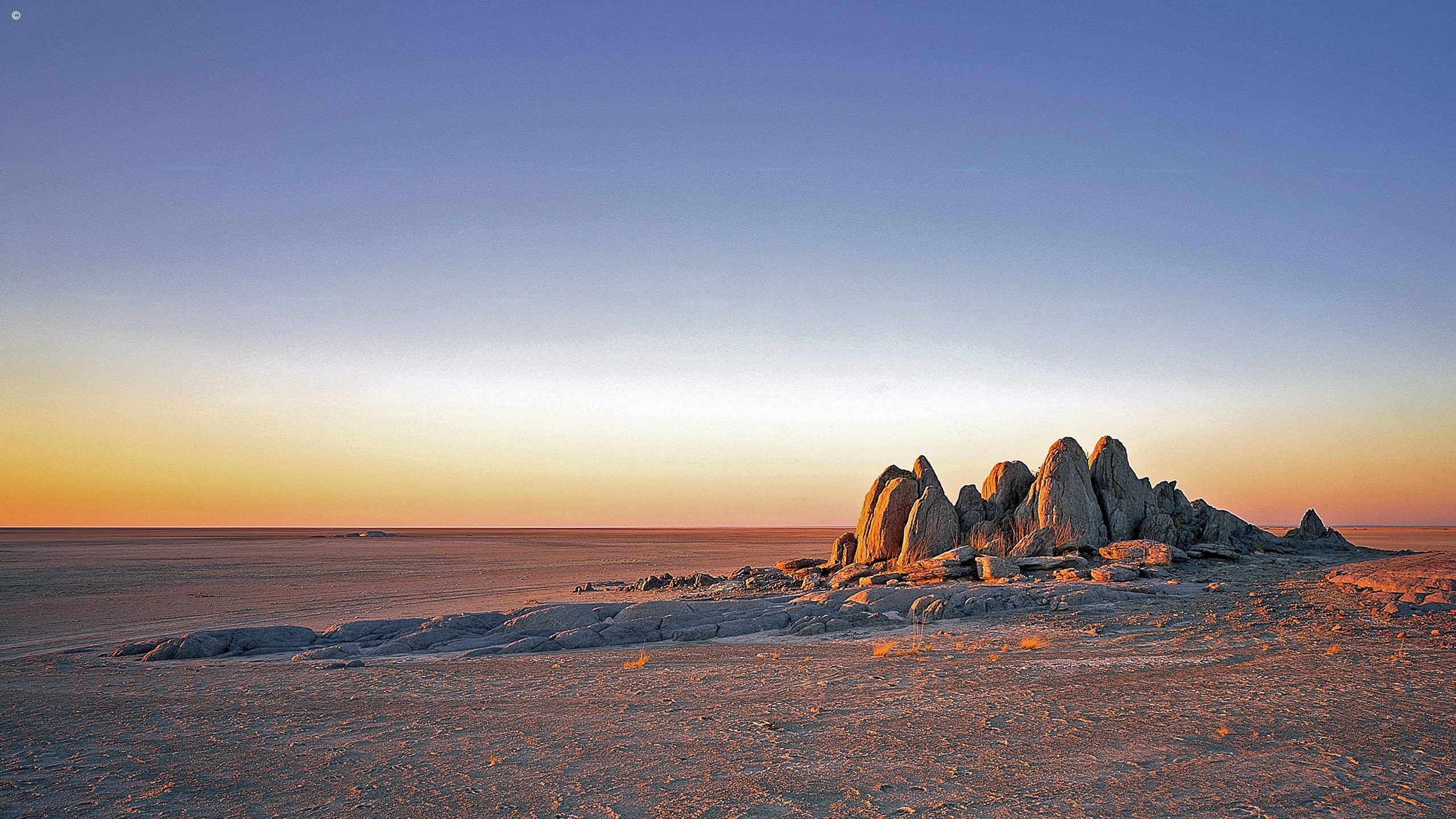 Rocky Outcrop, Makgadigadi Salt Planes, Botswana