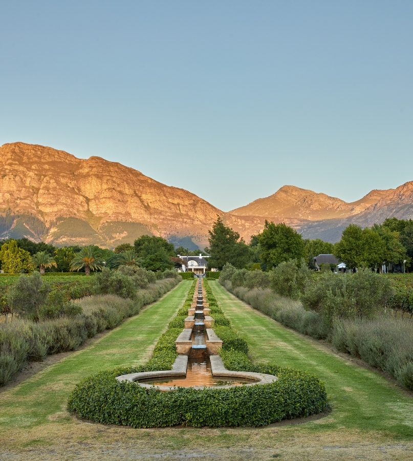 The views at la cle lodge, south africa winelands