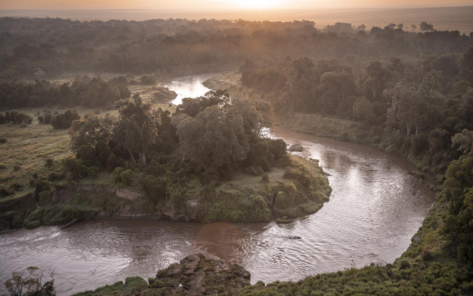 A glimpse of bend in the Mara River in Kenya.