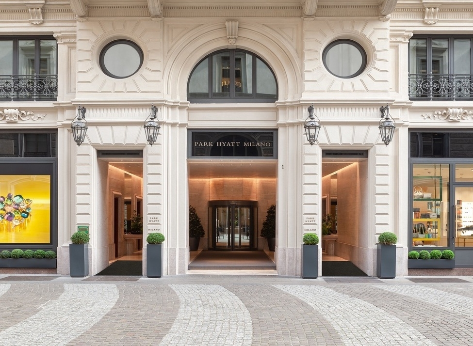 Exterior of Park Hyatt Milan.