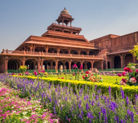 Antient abandoned city of Fatehpur Sikri n the Agra District of Uttar Pradesh, India.