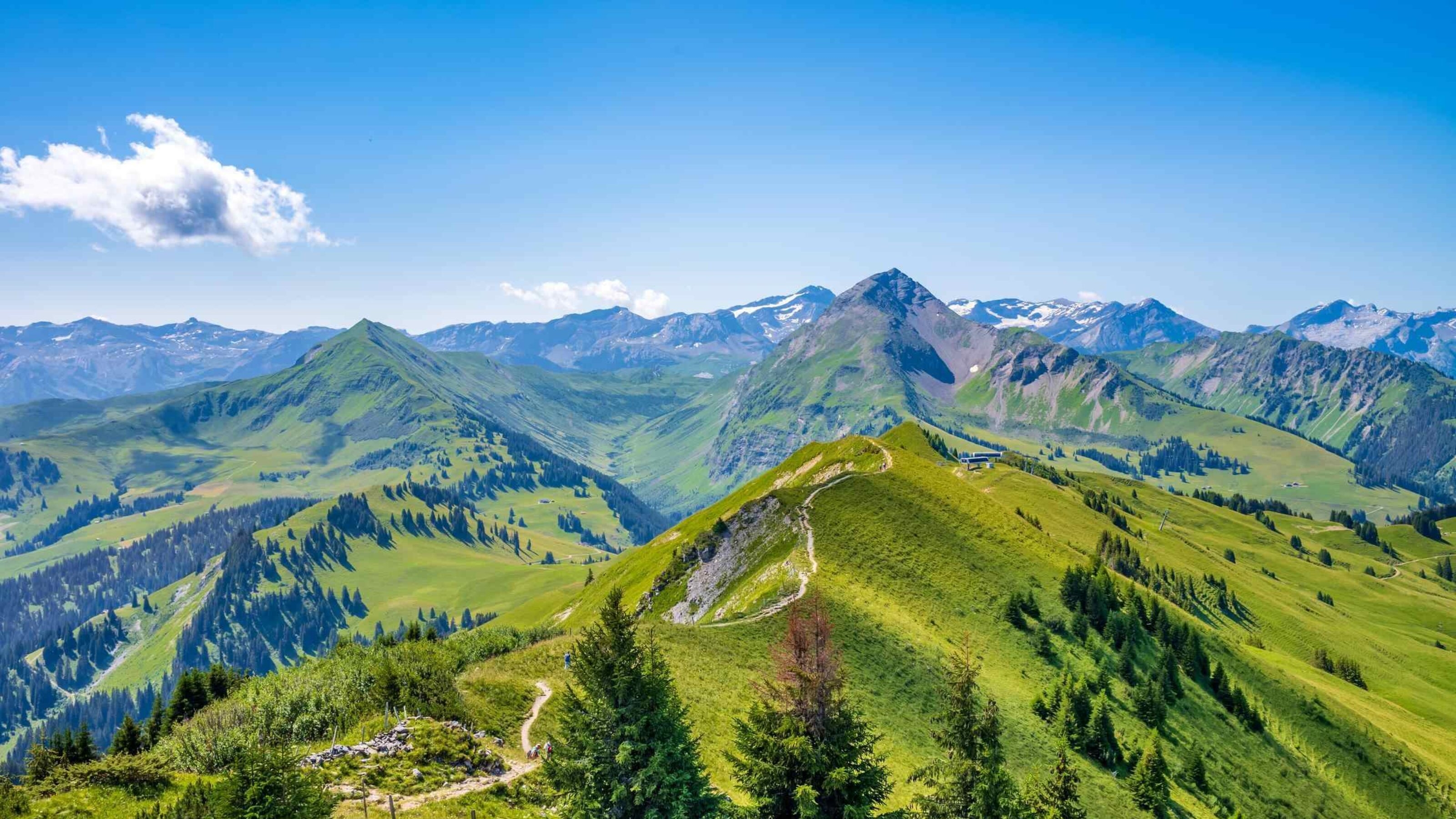 Swiss alps landscape near Gstaad