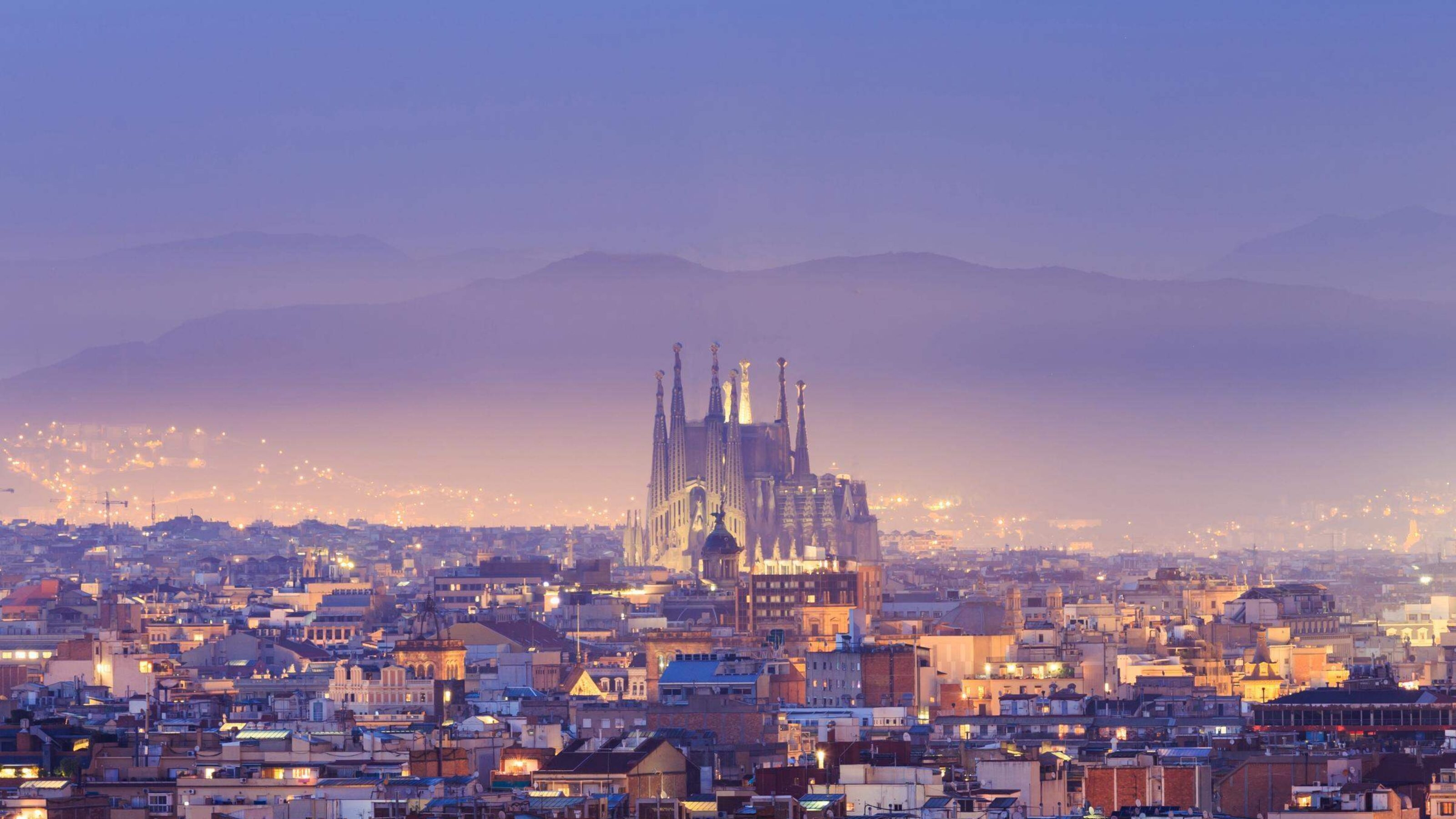A twilight view over Barcelona
