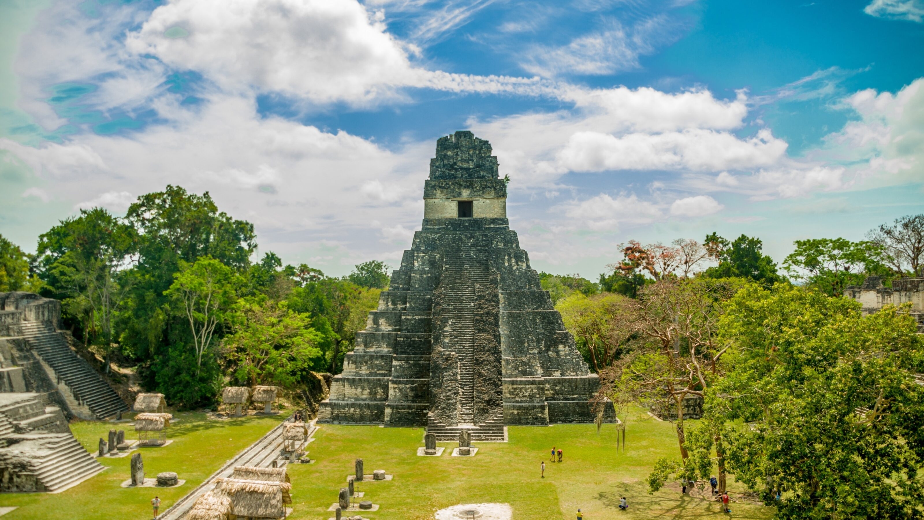 tikal mayan ruins of ancient city in guatemala rainforest