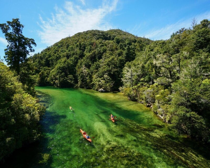 Kayaking near the Abel Tasman Coast Track, New Zealand