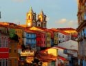 Colourful buildings in the city of Salvador, Brazil