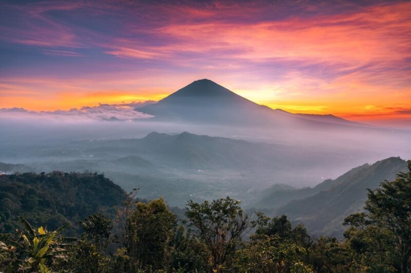 Sunrise at Mount Batur in Bali