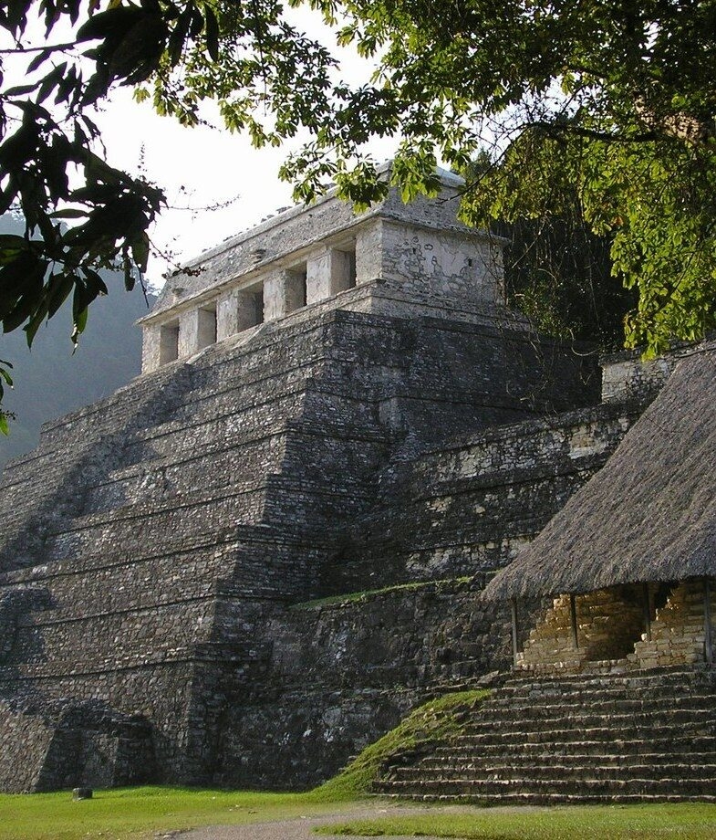 The pyramids of El Tajín in Veracruz from above and Palenque’s Temple of the Red Queen in Chiapas.