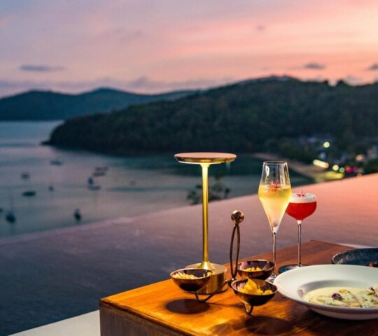 Rooftop bar view in Ao Yon Yai beach in Phuket Thailand