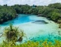 beautiful waters of Danau Weekuri in Sumba, Indonesia