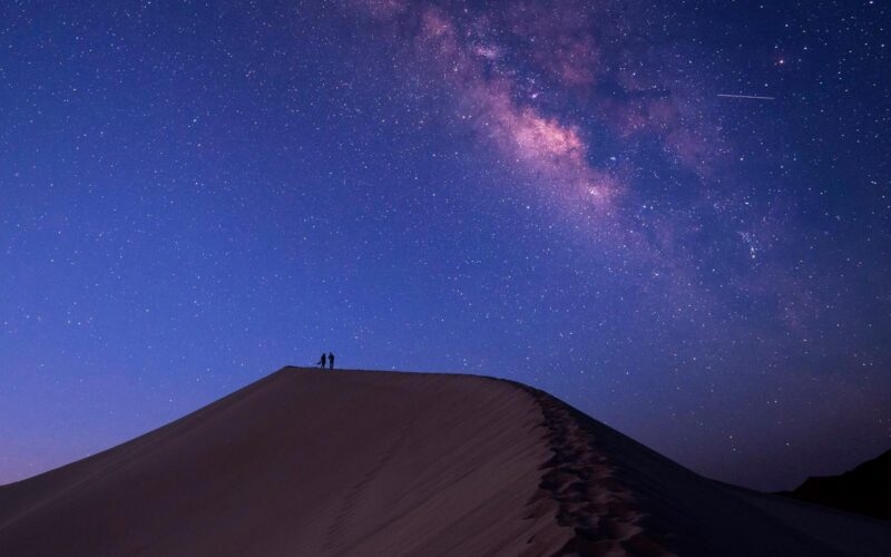 Milky Way over the desert of sahara, morocco