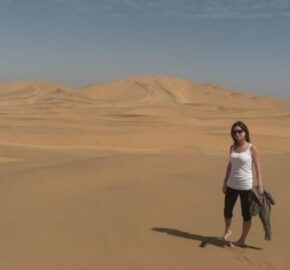 Yvonne Green in Namibia desert