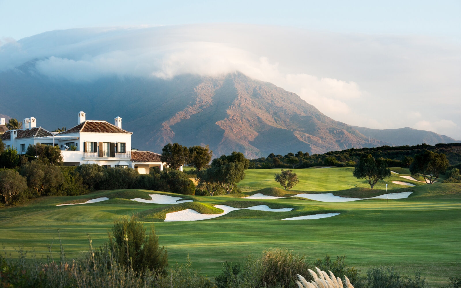 The championship golf course at Finca Cortesin, where you can play one of Europe’s most renowned courses or improve your game at the Jack Nicklaus Academy.