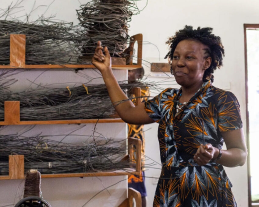 A woman explains how old snare traps are repurposed into beautiful jewellery.