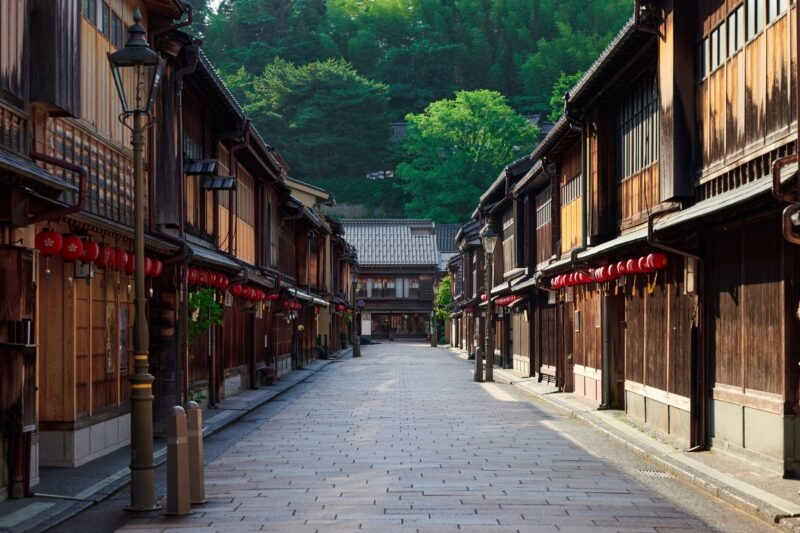 The streets of Kanazawa in Japan